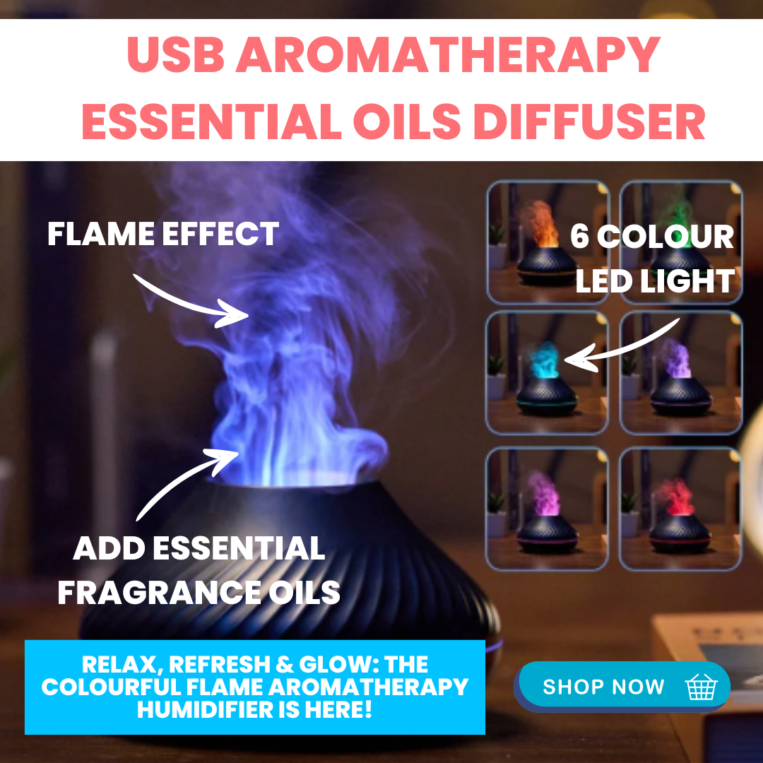 Flame effect aromatherapy diffuser