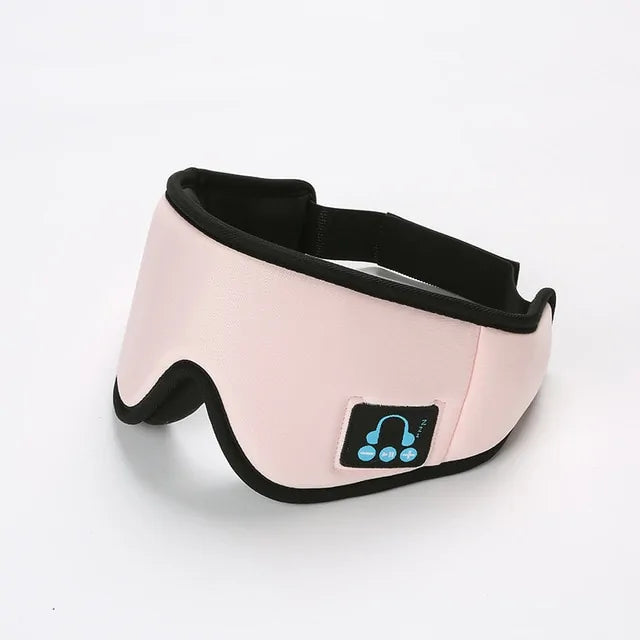 Wireless headphones worn during guided meditation session