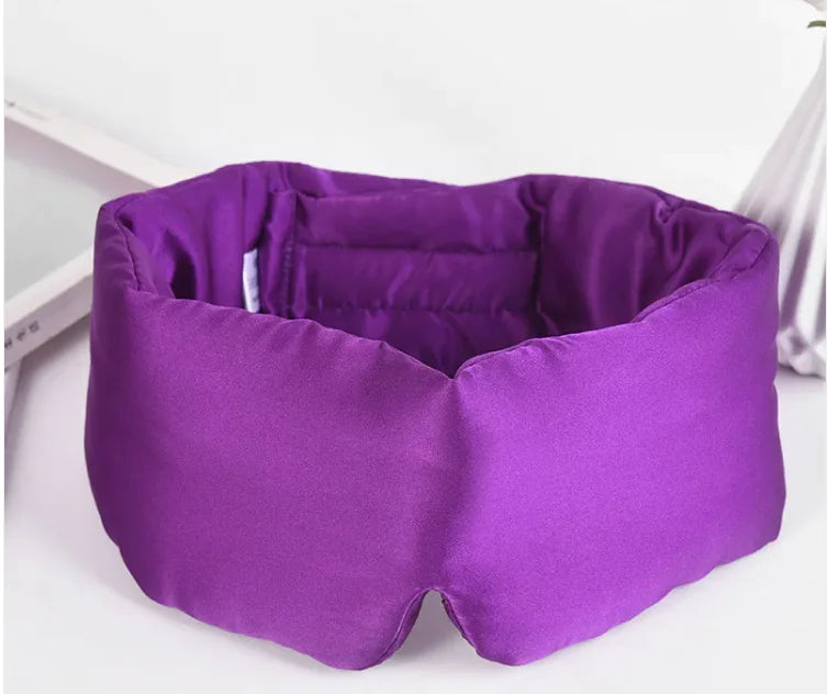 Silk eye mask in purple