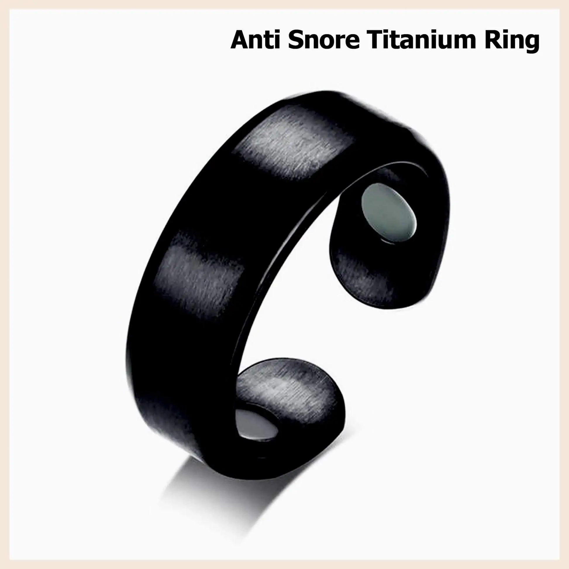 Anti Snoring titanium Ring in Black for better airway breathing while sleeping 