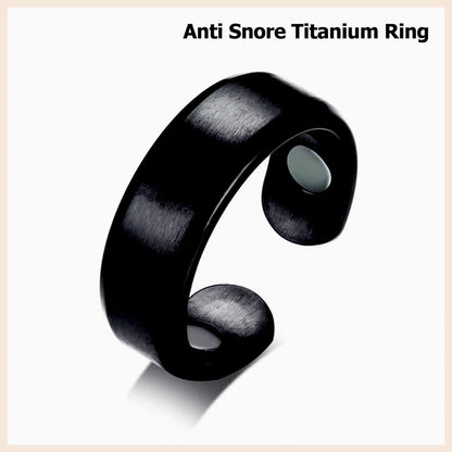 Anti Snoring titanium Ring in Black for better airway breathing while sleeping 