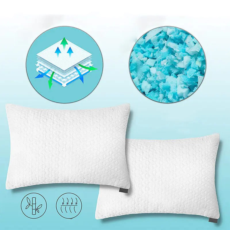 Breathable memory foam pillow