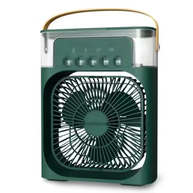 3-in-1 electric fan with built-in LED and mist spray function