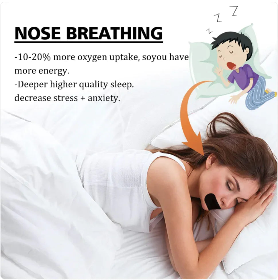 Travel-friendly snore reduction mouth strips with natural lavender scent