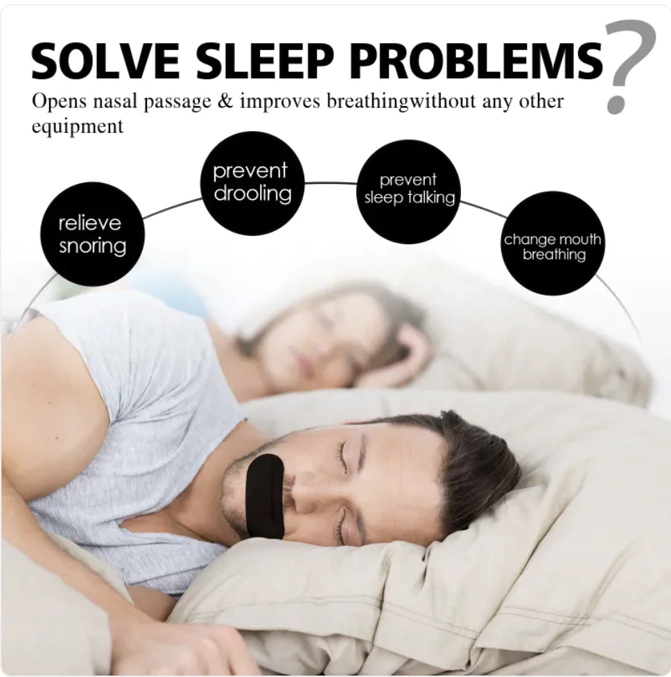 Comfortable fibre-based sleep tape designed to prevent mouth breathing
